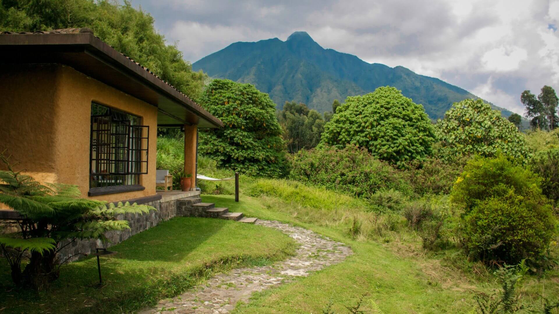 Sabyinyo Wilderness Lodge volcano views Rwanda